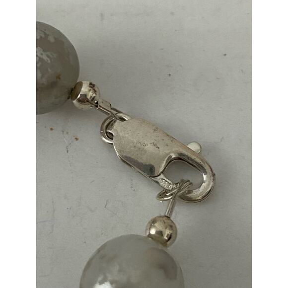 bead bracelet with sterling silver clasp - Picture 3 of 5